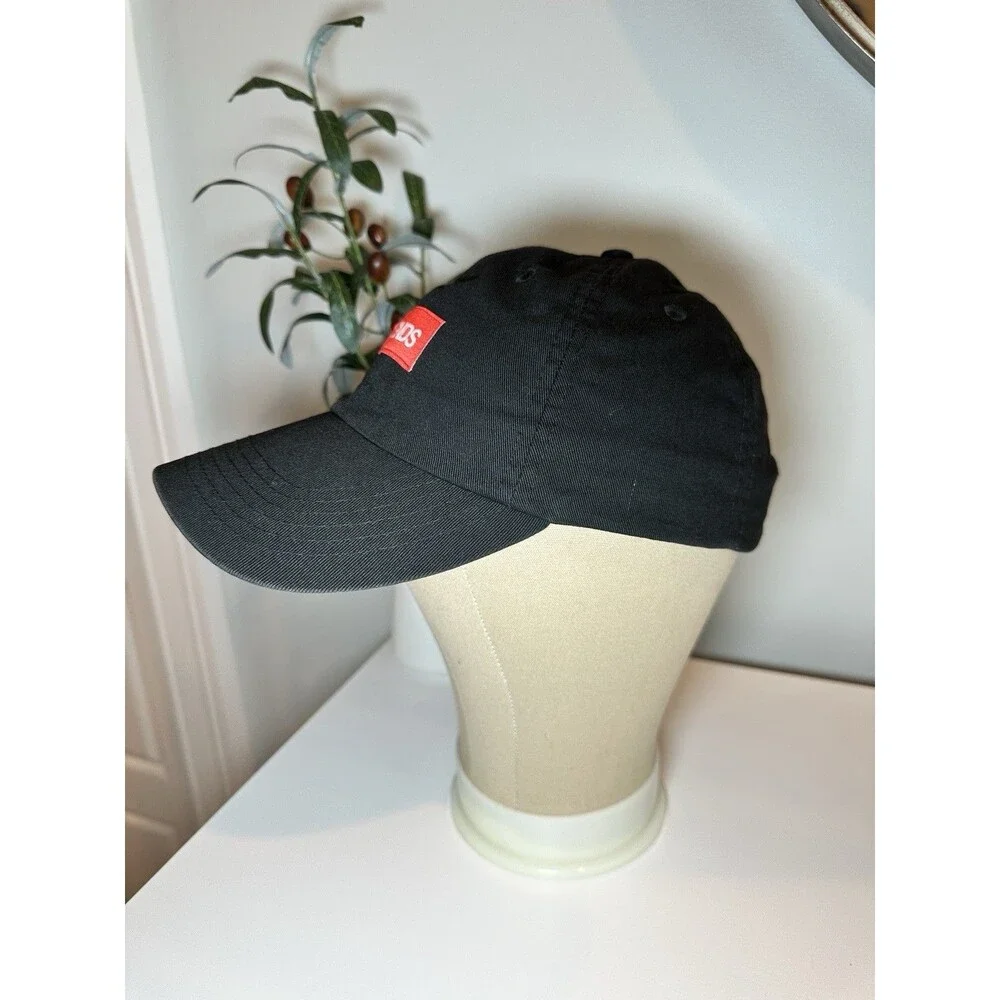 LGNDS Slideback Baseball Cap Black One Size Adjustable Dad Hat Cotton